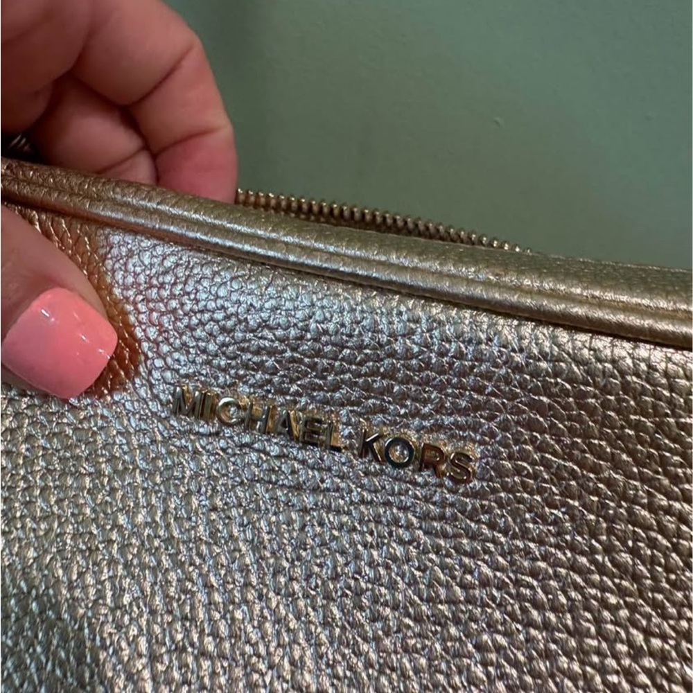 Michael Kors Metallic Gold Clutch